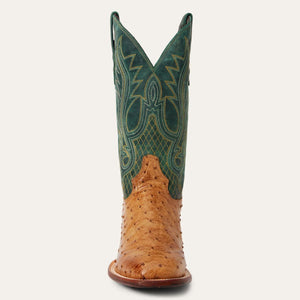 Stetson Men's Ozzy Ostrich Tan Square Toe Boots 0504