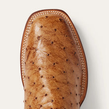 Load image into Gallery viewer, Stetson Men&#39;s Ozzy Ostrich Tan Square Toe Boots 0504
