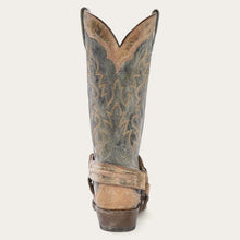 Load image into Gallery viewer, Stetson Men&#39;s Black Sundance Kid Washed Crater Outlaw Toe Boots 12-020-6104-0835 BL