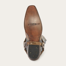 Load image into Gallery viewer, Stetson Men&#39;s Black Sundance Kid Washed Crater Outlaw Toe Boots 12-020-6104-0835 BL