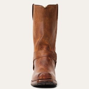 Stetson Men's Heritage Harness Brown Leather Biker Toe Boots 4124