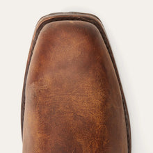 Load image into Gallery viewer, Stetson Men&#39;s Heritage Harness Brown Leather Biker Toe Boots 4124