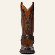 Load image into Gallery viewer, Stetson Men's Outlaw Wings Tan Leather Outlaw Toe Boots 3861
