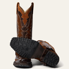 Load image into Gallery viewer, Stetson Men's Outlaw Wings Tan Leather Outlaw Toe Boots 3861