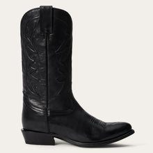 Load image into Gallery viewer, Stetson Men&#39;s Black Ames Corded &amp; Burnished Round Toe Boots 12-020-7311-1686 BL