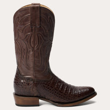 Load image into Gallery viewer, Stetson Men&#39;s Holliday Brown Caiman Round Toe Boots 5000