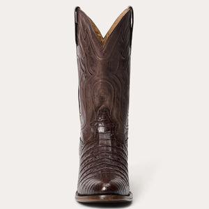 Stetson Men's Holliday Brown Caiman Round Toe Boots 5000