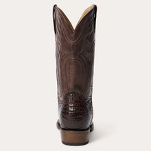 Load image into Gallery viewer, Stetson Men&#39;s Holliday Brown Caiman Round Toe Boots 5000