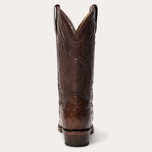 Stetson Men's Chisholm Brown Ostrich Round Toe Boots 5001