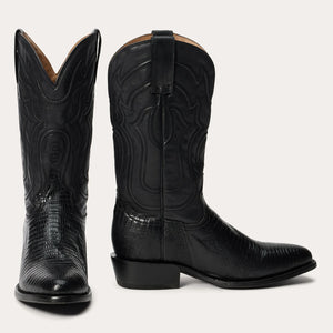 Stetson Men's Wayne Black Teju Round Toe Boots 5003