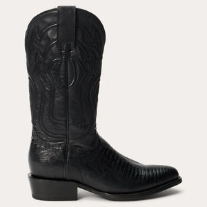 Stetson Men's Wayne Black Teju Round Toe Boots 5003
