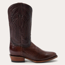 Load image into Gallery viewer, Stetson Men&#39;s Wyatt Smooth Brown Ostrich Round Toe Boots 6001