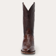 Load image into Gallery viewer, Stetson Men&#39;s Wyatt Smooth Brown Ostrich Round Toe Boots 6001