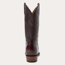 Load image into Gallery viewer, Stetson Men&#39;s Wyatt Smooth Brown Ostrich Round Toe Boots 6001