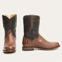 Load image into Gallery viewer, Stetson Brown Men&#39;s Puncher Exotic Caiman Round Toe 3773