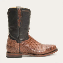 Load image into Gallery viewer, Stetson Brown Men&#39;s Puncher Exotic Caiman Round Toe 3773