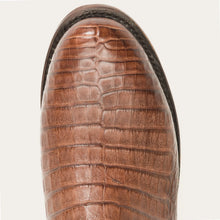 Load image into Gallery viewer, Stetson Brown Men&#39;s Puncher Exotic Caiman Round Toe 3773