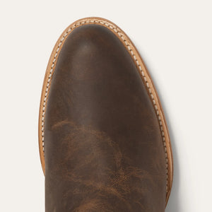 Stetson Tan Men's Rough Stock Zip Round Toe 3868