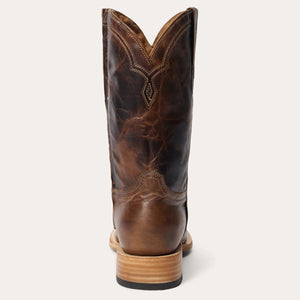 Stetson Men's Cash Zip Roper Oiled Cognac Round Toe Boots 3837