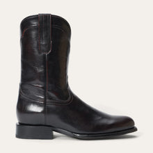 Load image into Gallery viewer, Stetson Men's Cash Zip Roper Black Leather Round Toe Boots 4125