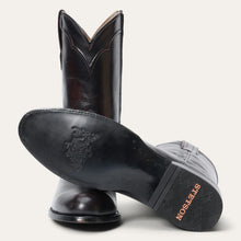 Load image into Gallery viewer, Stetson Men's Cash Zip Roper Black Leather Round Toe Boots 4125