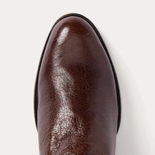 Load image into Gallery viewer, Stetson Men&#39;s Clay Smooth Roper Brown Ostrich Round Toe Boots 0520