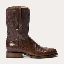 Load image into Gallery viewer, Stetson Men&#39;s Austin Roper Brown Ostrich Round Toe Boots 0500