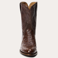Load image into Gallery viewer, Stetson Men&#39;s Austin Roper Brown Ostrich Round Toe Boots 0500