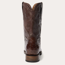 Load image into Gallery viewer, Stetson Men&#39;s Austin Roper Brown Ostrich Round Toe Boots 0500