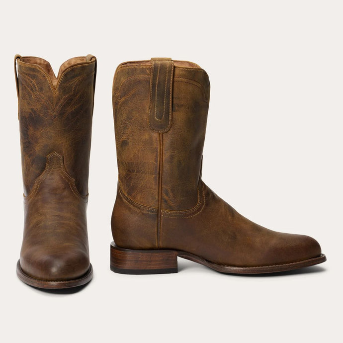 Stetson Men's Cassidy Roper Oiled Walnut Round Toe Boots 3838