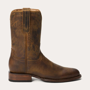 Stetson Men's Cassidy Roper Oiled Walnut Round Toe Boots 3838