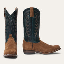Load image into Gallery viewer, Stetson Men&#39;s Tobias Brown Leather Square Toe Boots 4126