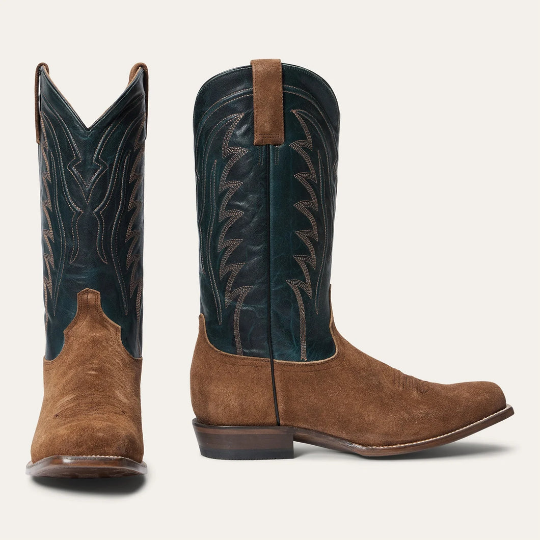 Stetson Men's Tobias Brown Leather Square Toe Boots 4126