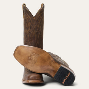 Stetson Men's Waylon Tan Leather Square Toe Boots 4127