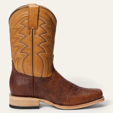 Load image into Gallery viewer, Stetson Men's Maverick Bison Brown Leather Square Toe Boots 4120