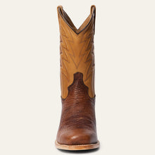 Load image into Gallery viewer, Stetson Men's Maverick Bison Brown Leather Square Toe Boots 4120