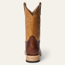 Load image into Gallery viewer, Stetson Men's Maverick Bison Brown Leather Square Toe Boots 4120