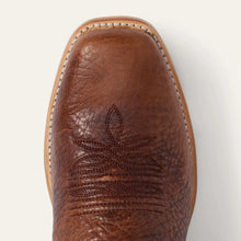 Load image into Gallery viewer, Stetson Men's Maverick Bison Brown Leather Square Toe Boots 4120