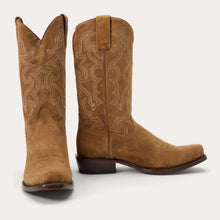 Load image into Gallery viewer, Stetson Men's Bronco Tan Leather Square Toe Boots 4082