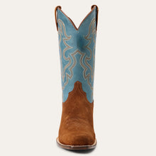 Load image into Gallery viewer, Stetson Men's Bronco Blue Leather Square Toe Boots 4104