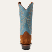 Load image into Gallery viewer, Stetson Men's Bronco Blue Leather Square Toe Boots 4104