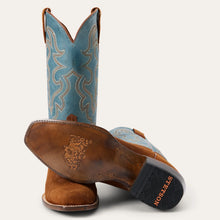 Load image into Gallery viewer, Stetson Men's Bronco Blue Leather Square Toe Boots 4104