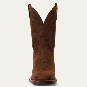 Stetson Men's Bowie Brown Leather Square Toe Boots 4079
