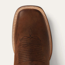 Load image into Gallery viewer, Stetson Men&#39;s Bowie Brown Leather Square Toe Boots 4079