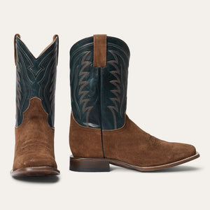 Stetson Men's Tripp Brown Leather Square Toe Boots 4126