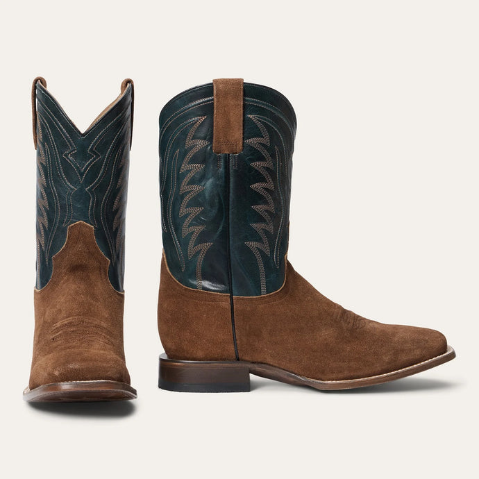 Stetson Men's Tripp Brown Leather Square Toe Boots 4126