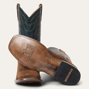 Stetson Men's Tripp Brown Leather Square Toe Boots 4126