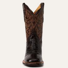 Load image into Gallery viewer, Stetson Men&#39;s Aces Brown Alligator Square Toe Boots 4045