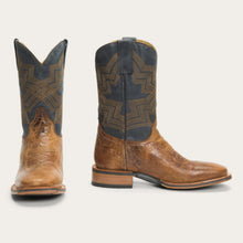 Load image into Gallery viewer, Stetson Men&#39;s Goddard Burnished Blue &amp; Brown Leather Square Toe Boots 12-020-8911-1657 BR