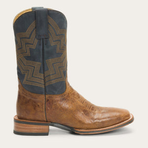 Stetson Men's Goddard Burnished Blue & Brown Leather Square Toe Boots 12-020-8911-1657 BR